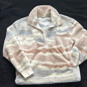 Cozy Striped Fleece Pullover